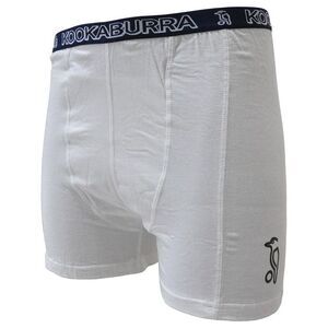 Kookaburra Boys Integral Pouch Jock Shorts / White/Blue
